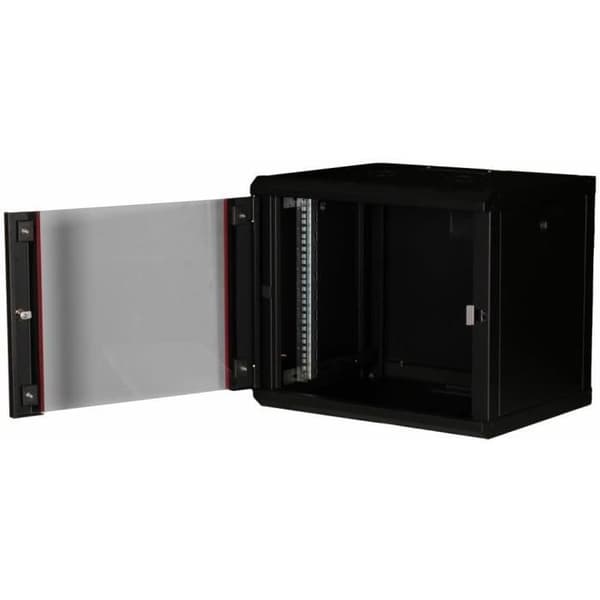 Server Skåp - EQUIP - 09U - 600 x 450 mm - Glasdörr - Grå RAL 7035 och Svart RAL 9005