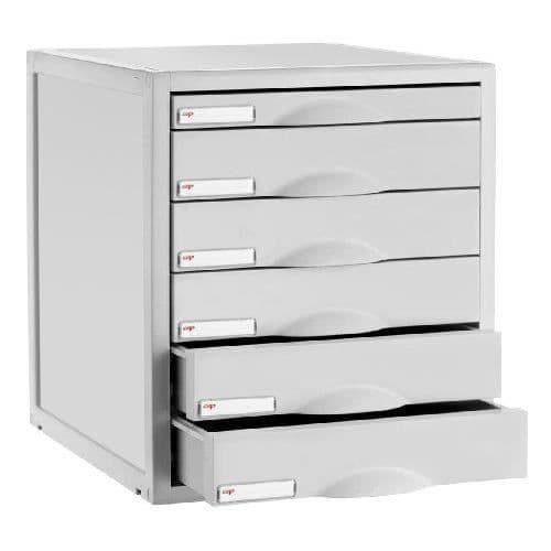 Flexystem 8206 byrå med 6 lådor ljusgrå...