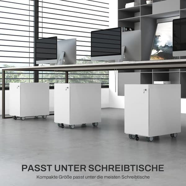 Rullende Skab, 30x50x53.5 cm, Hvid