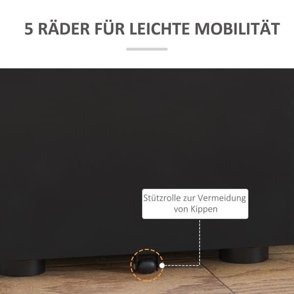 Mobil Filskab, 39x48x59 cm, Sort