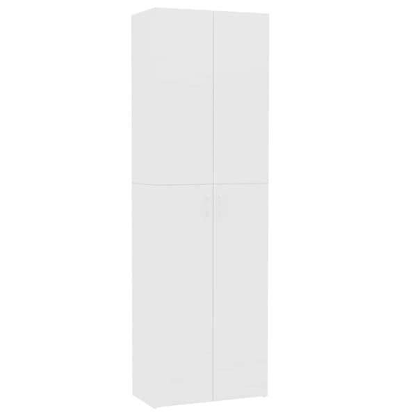 Kontorsskåp vit 60x32x190 cm konstruerat trä