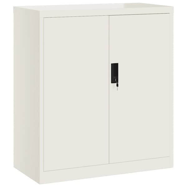 Dokumentskåp vit 79x40x90 cm stål