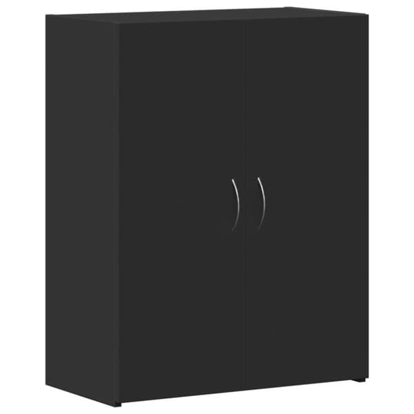 Dokumentskåp svart 60x32x77,5 cm konstruerat trä