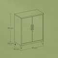 Miniatyrbild 4 av 4: Rootz File Cabinet - Multi -Purpose skåp - Kontorskåp - Stålkonstruktion - 40 x 80 x 90 cm - Säker & hållbar - Matt Grey Finish
