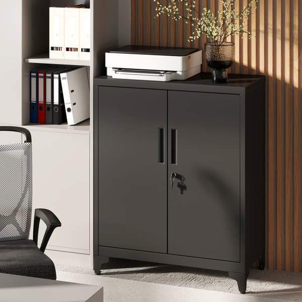 Rootz File Cabinet - Multi -Purpose skåp - Kontorsskåp - Säker stållagring - 40 x 80 x 90 cm