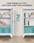 Miniatyrbillede 3 af 6: Rootz Lock Cabinet - Sikker opbevaring - Stålskaber - Nøgle Låsbar - Hvid - 40 cm x 60 cm x 90 cm