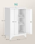 Miniatyrbillede 6 af 6: Rootz Lock Cabinet - Sikker opbevaring - Stålskaber - Nøgle Låsbar - Hvid - 40 cm x 60 cm x 90 cm