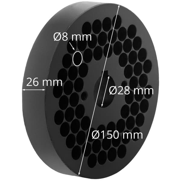 Wiesenfield Matris till pelletsmaskinen WIE-PM-2500 (10280044) - Ø 8 mm