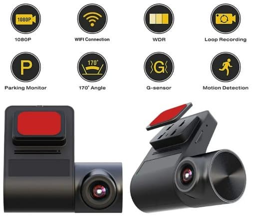 Auto DVR kamera Uusi kojelautakamera Dual Record Video Recorder Mini Dash Cam USB matkapuhelin WIFI Yhdistä Night Vision Pysäköinti