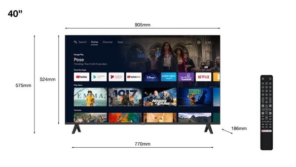 TCL S54 40S5400A TV 101.6 cm (40") Full HD Smart TV Wi-Fi Silver