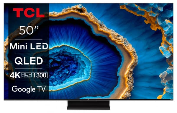 TCL C80 Series 50C805 TV 127 cm (50") 4K Ultra HD Smart TV Wi-Fi Black 1300 cd/m²