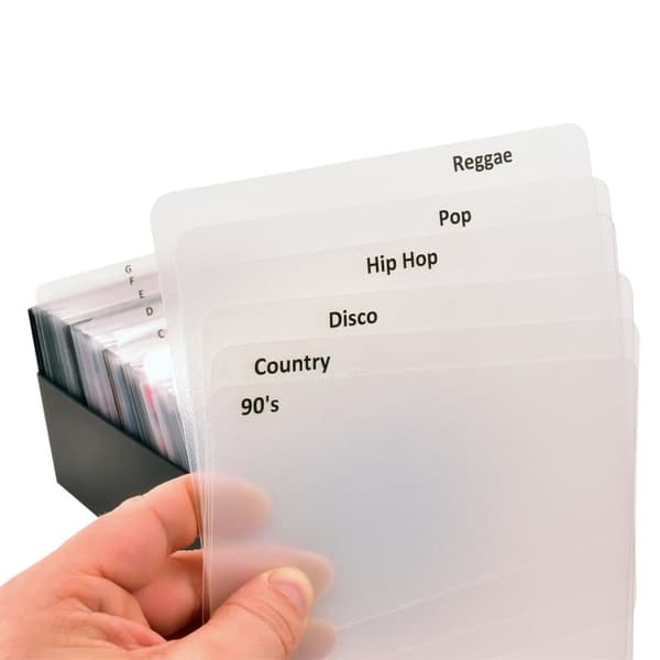 CD Skilleblade inkl. labels med fortrykte genrer - 24 stk. CD Skilleblade inkl. labels med fortrykte genrer - 24 stk.