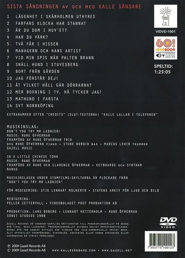 Kalle Sändare: Sista Sändningen (DVD)