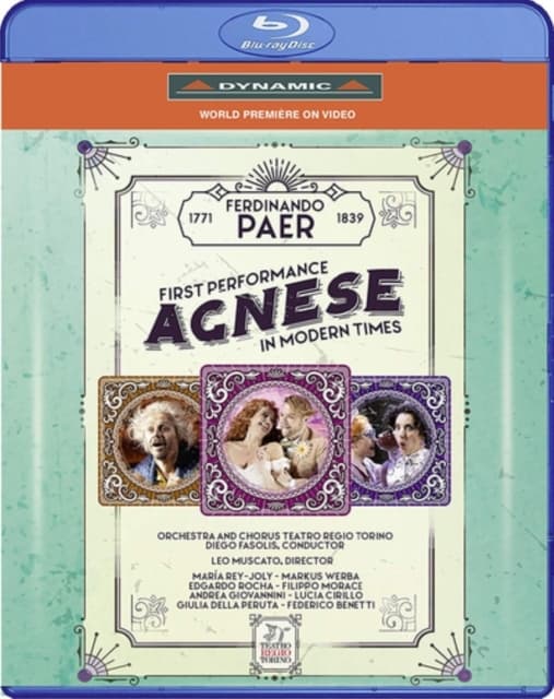 TEATRO REGIO TORINO / FASOLIS: Ferdinando Paer: Agnese (Dramma Semiserio In Two Acts) (Blu-ray)