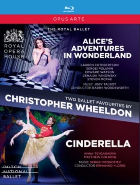 ROYAL BALLET / DUTCH NATIONAL: Two Ballet Favourites By Christopher Wheeldon: AliceS Adventures In Wonderland / Cinderella (Blu-ray)