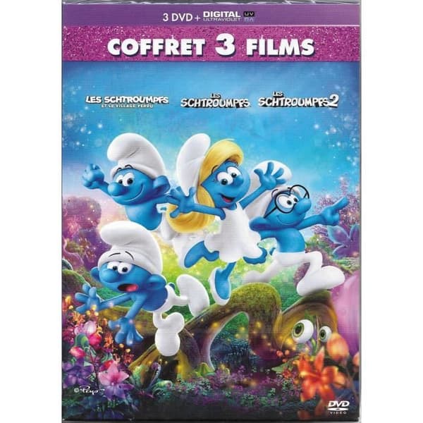 Smurfarna + Smurfarna 2 + Smurfarna, The Lost Village [DVD + Digital UltraViolet]