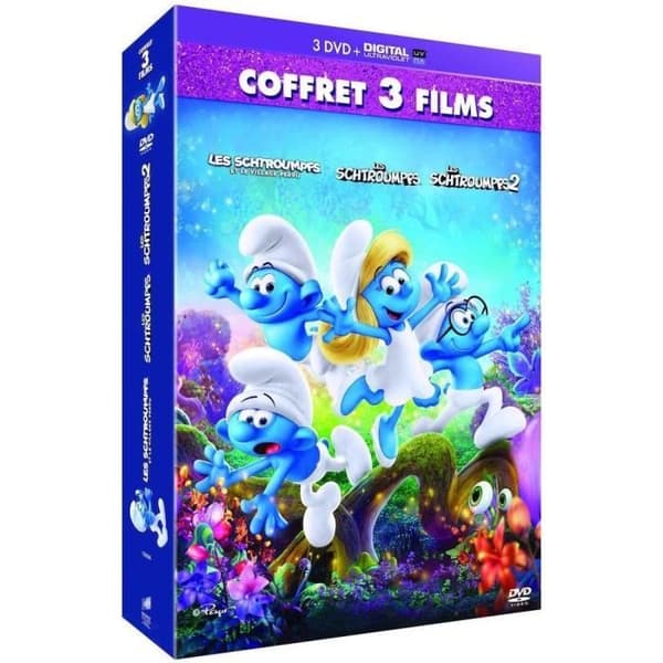 Smurfarna + Smurfarna 2 + Smurfarna, The Lost Village [DVD + Digital UltraViolet]