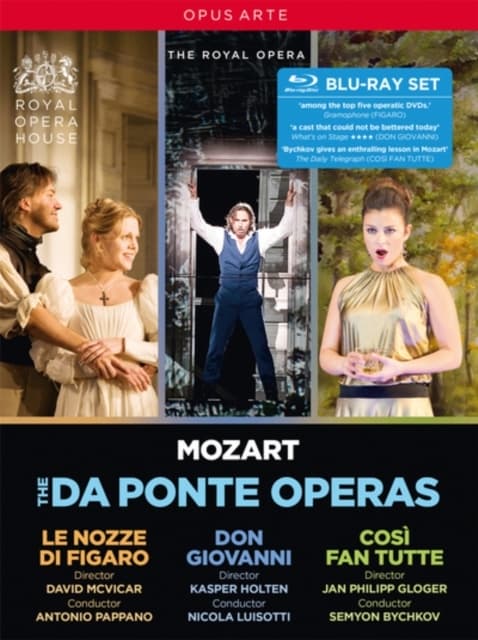 ROYAL OPERA / PAPPANO / BYCHKOV: Wolfgang Amadeus Mozart: Le Nozze Di Figaro / Don Giovanni / Cosi Fan Tutte (Blu-ray)