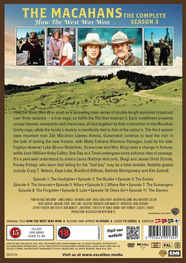 Familjen Macahan: Säsong 3 - Digitalt remastrad (DVD)