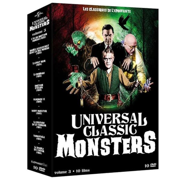 Dvd-film Elephant Box Universal Classic Monsters Volym 3: Skräckklassikerna DVD