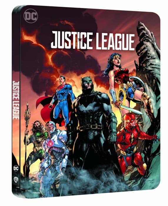 Blu-ray-film Warner hemmavideo Justice League Edition Comic Steelbook Blu-ray 4K Ultra HD