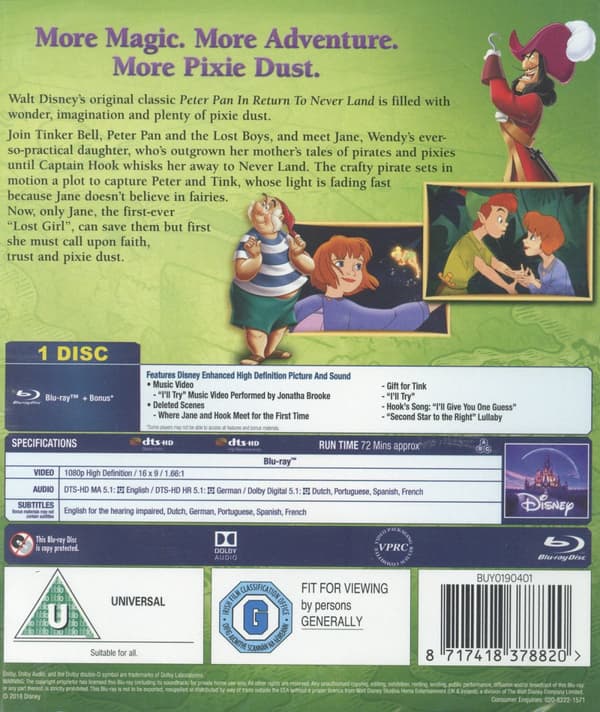 Peter Pan: Tillbaka till... (Ej svensk text/tal) (Blu-ray)