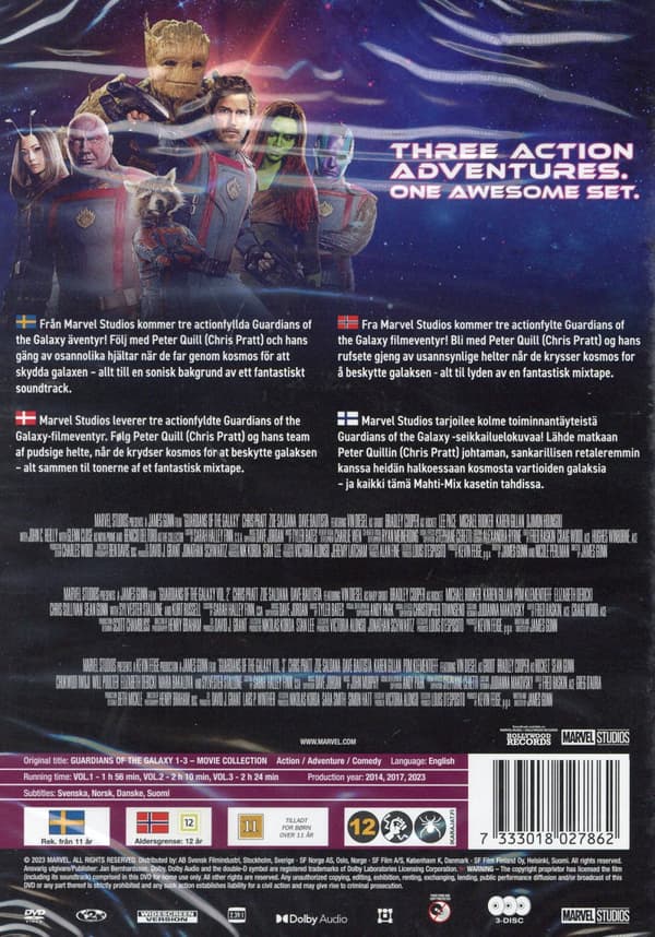 Guardians of the Galaxy 1-3 (3 DVD)