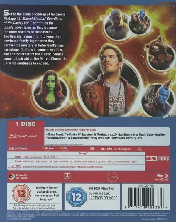 Guardians of the Galaxy 2 (Blu-ray)