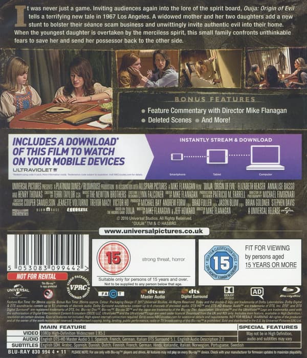 Ouija 2/Origin of Evil (Blu-ray)