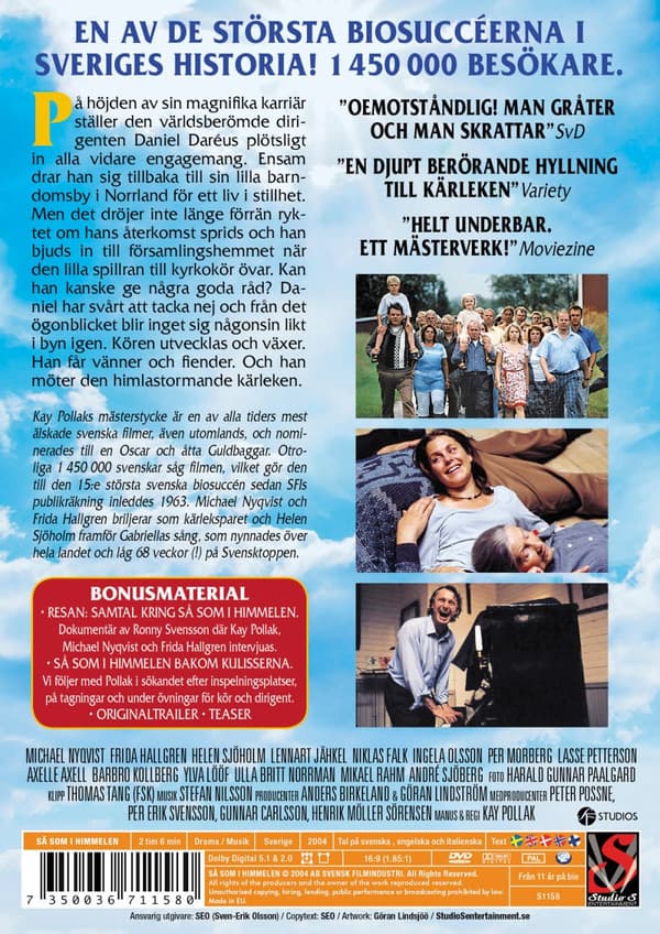 Så som i himmelen - Nyscannad version (DVD)