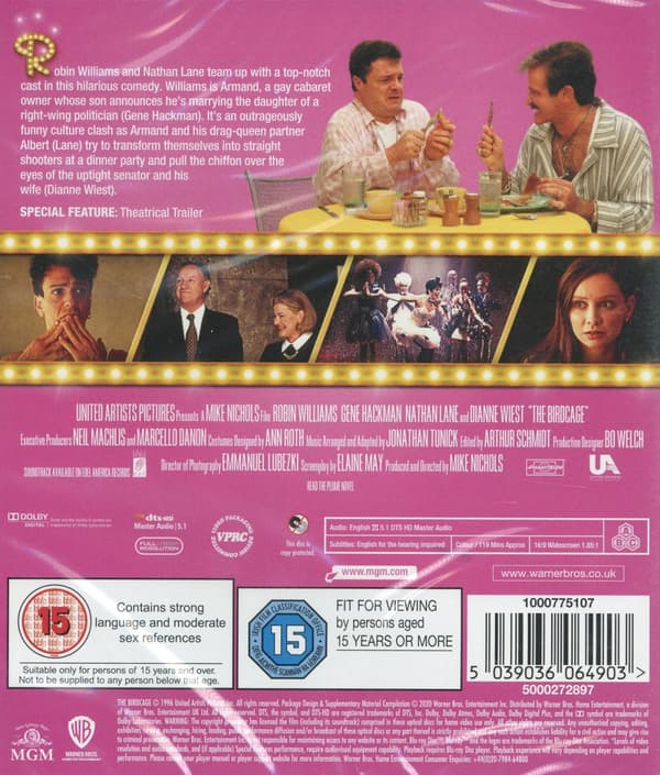 The Birdcage / Lånta fjädrar (Ej svensk text) (Blu-ray)