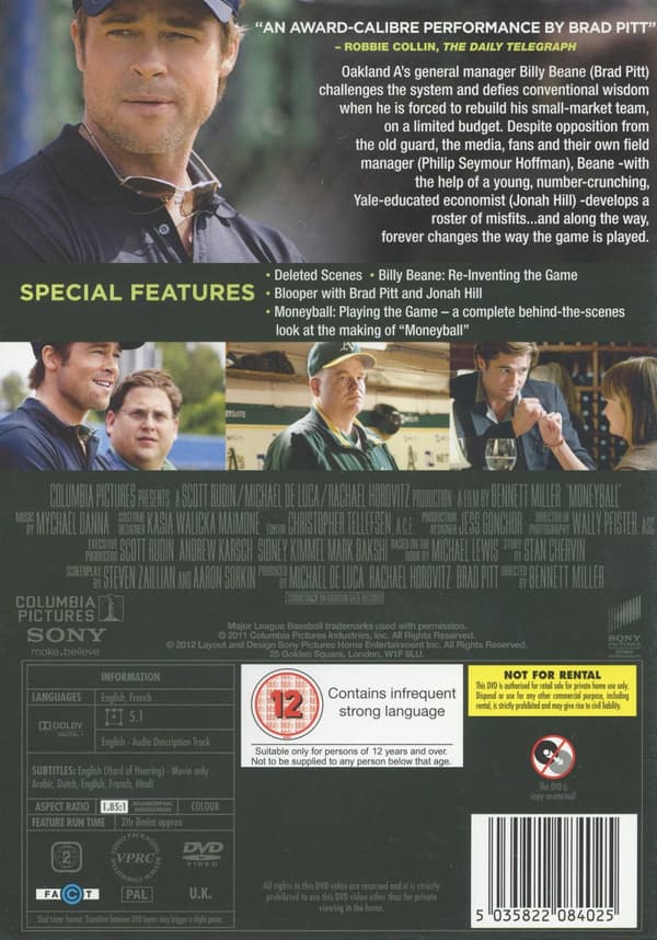 Moneyball (Ej svensk text) (DVD)