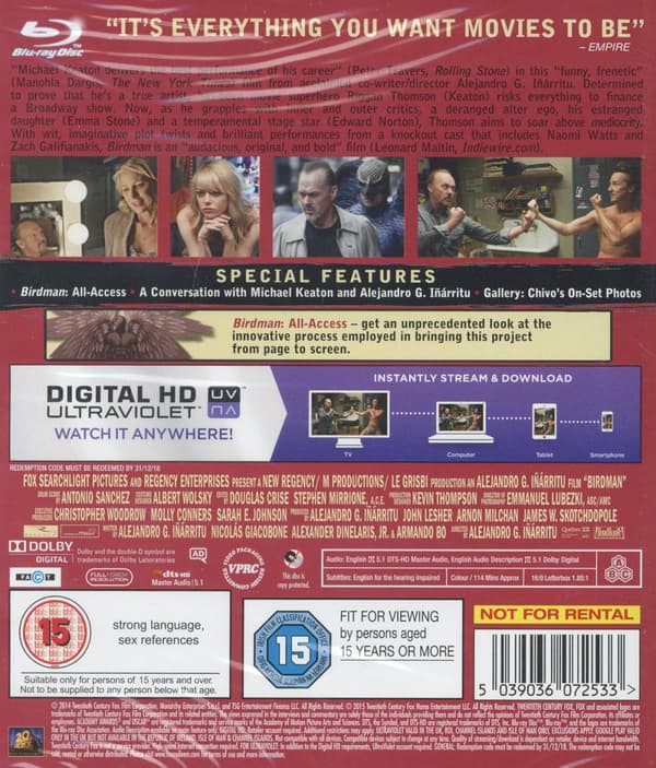 Birdman (Ej svensk text) (Blu-ray)