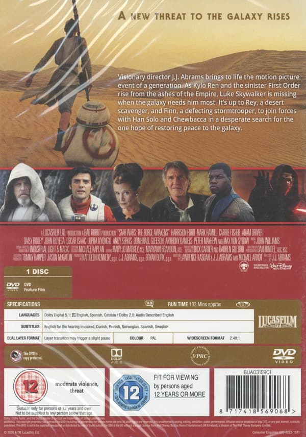 Star Wars 7 - The force awakens (DVD)