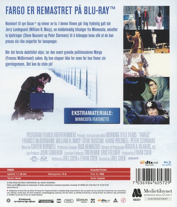 Fargo (Norsk text) (Blu-ray)