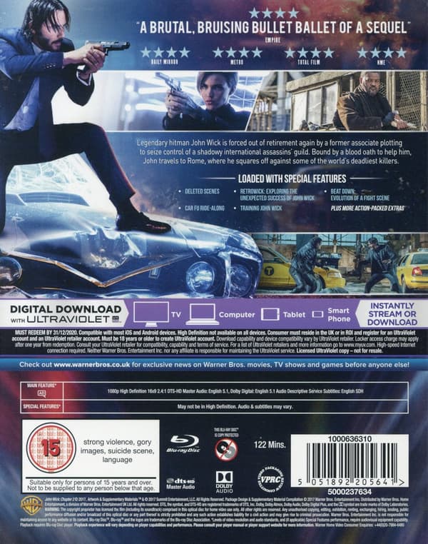 John Wick 2 (Ej svensk text) (Blu-ray)