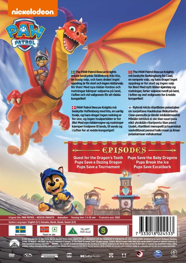 Paw Patrol - Rescue knights (DVD)