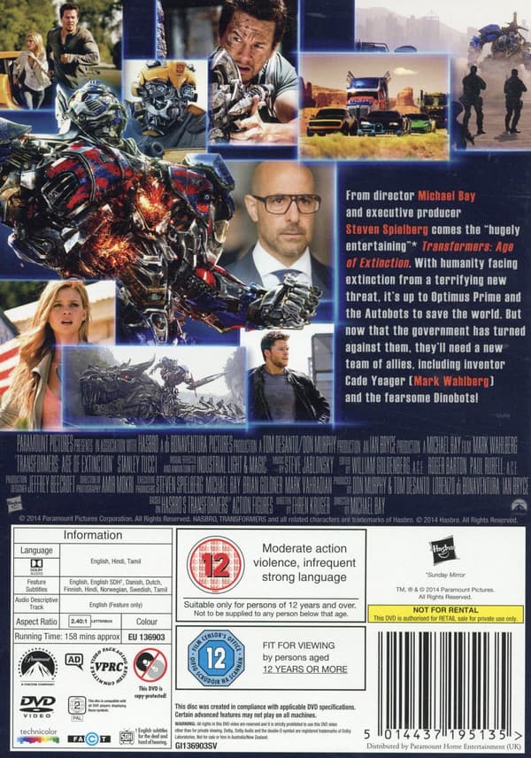 Transformers 4 - Age of extinction (DVD)