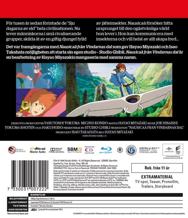 Nausicaä från Vindarnas dal (Blu-ray)