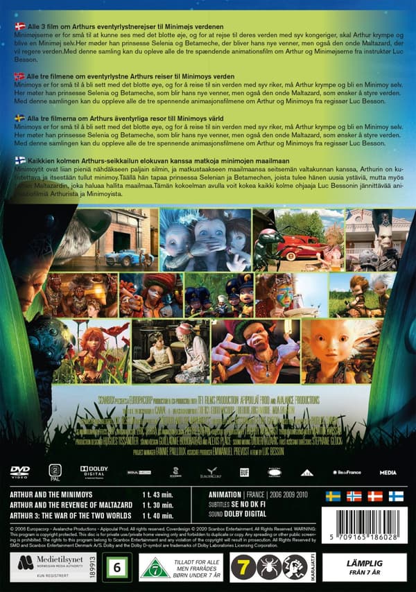 Arthur och Minimojerna - 3 film collection (3 DVD)