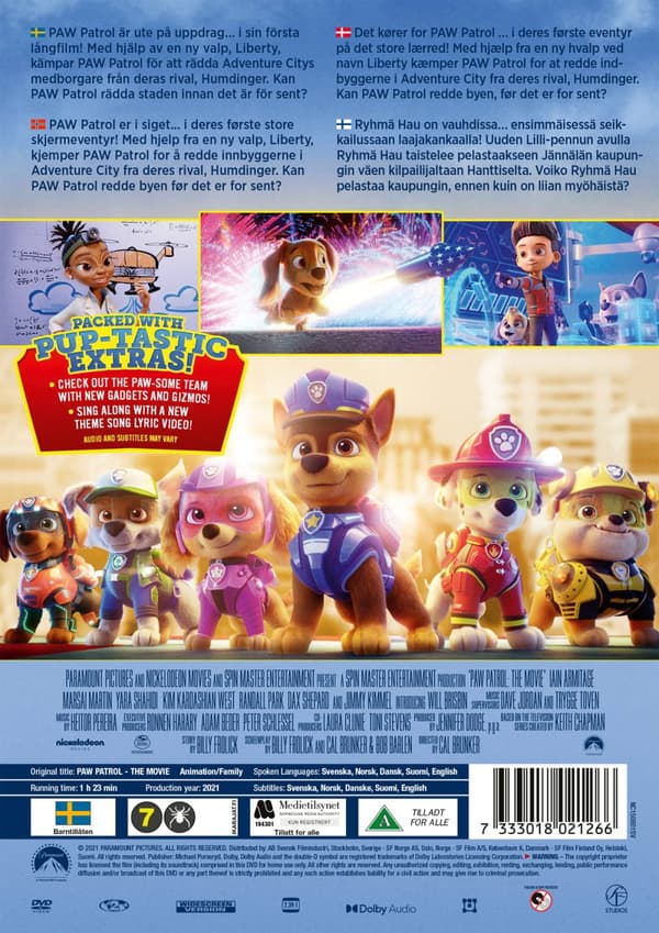 Paw Patrol - Filmen (DVD)