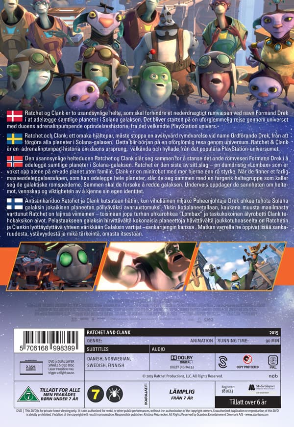 Ratchet & Clank - Filmen (DVD)
