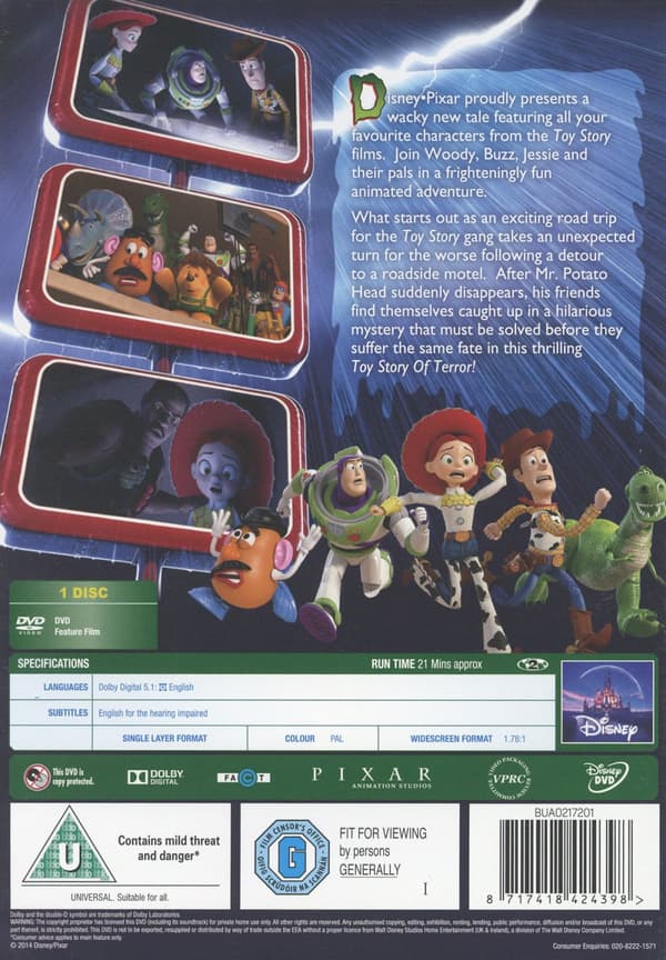 Toy Story - Terror! (Ej svensk text) (DVD)