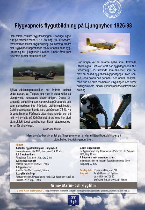 Militär flygutbildning på Ljungbyhed (DVD)
