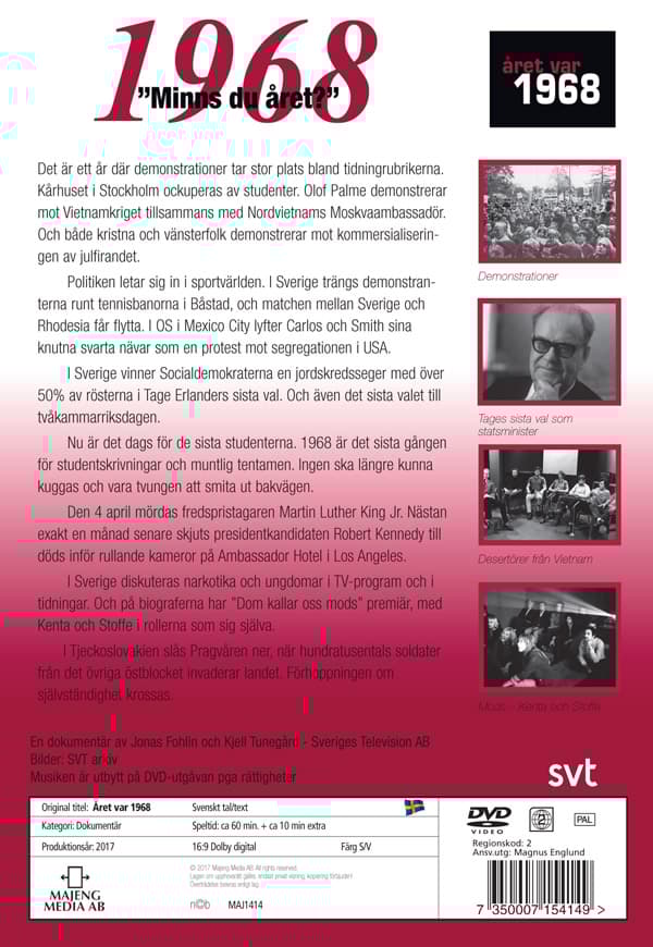 Året var 1968 (DVD)