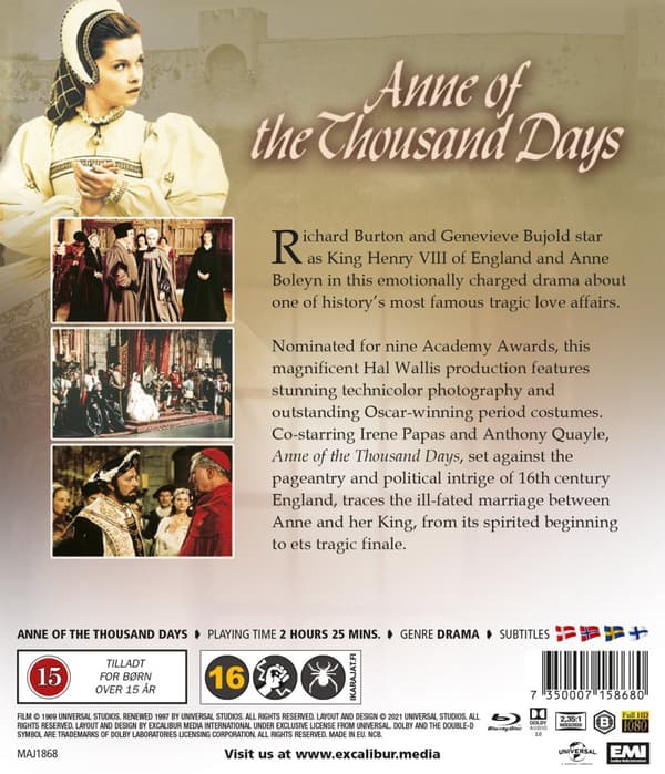 De tusen dagarnas drottning (Blu-ray)
