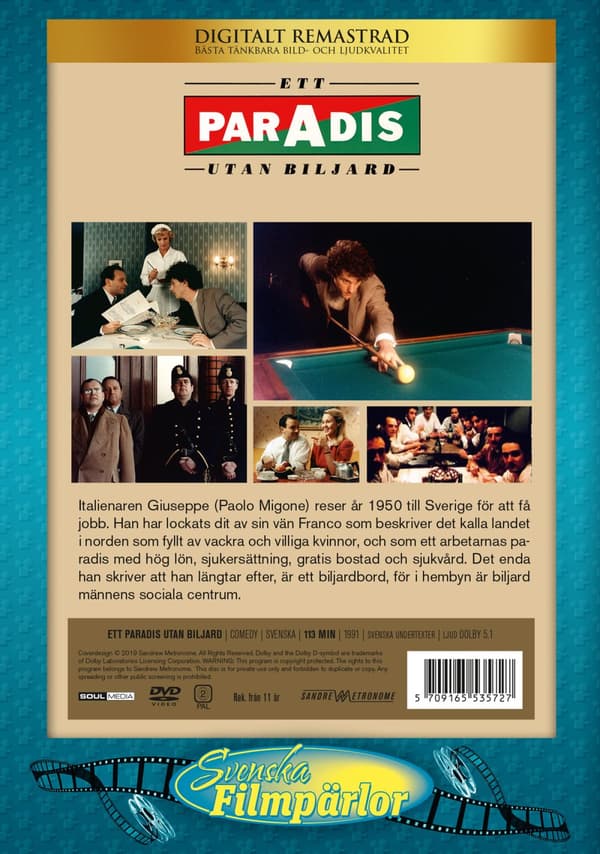 Ett paradis utan biljard - Digitalt remastrad (DVD)