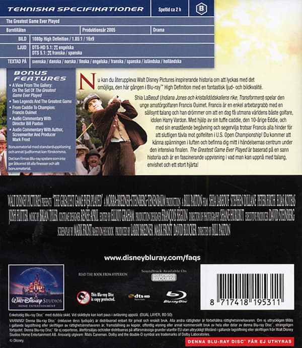 Greatest game ever played (Blu-ray)