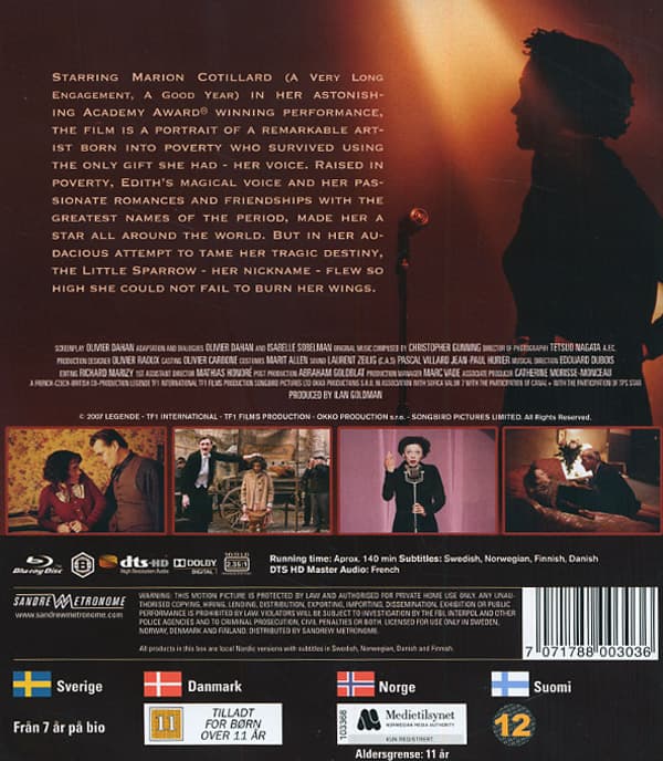 La Vie En Rose: Berättelsen om Edith Piaf (Blu-ray)