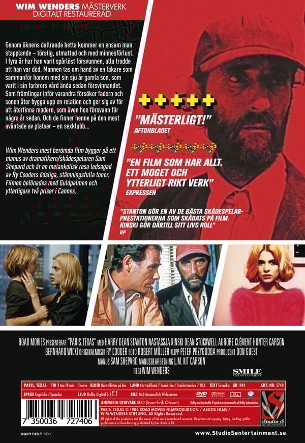 Paris Texas - Digitalt restaurerad (DVD)